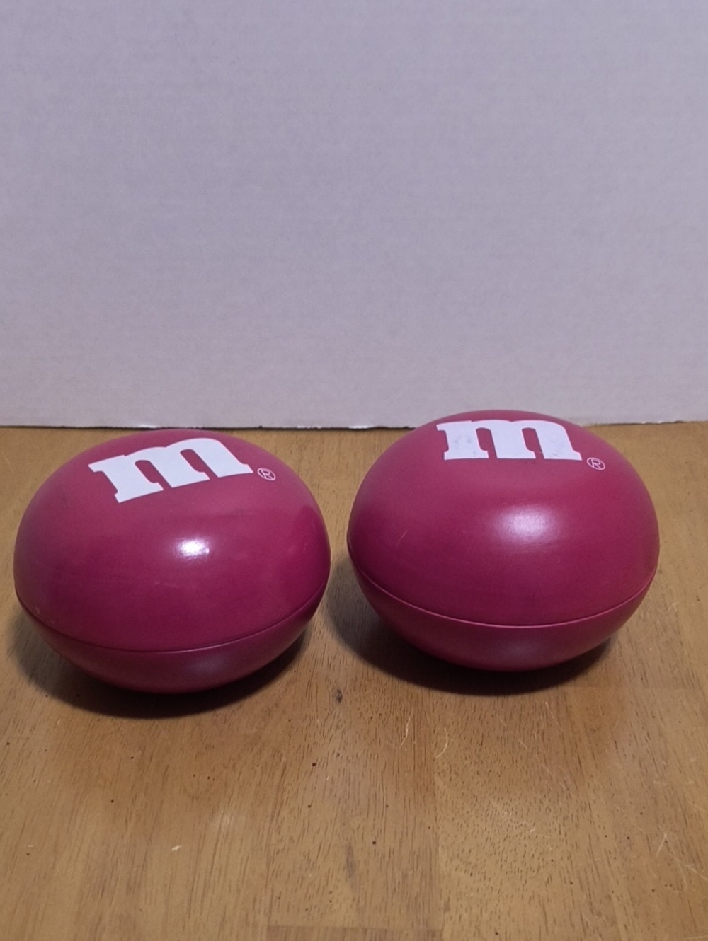 M&M's Red Candy Bowl Dish Bundle Of 2  Preowned B6